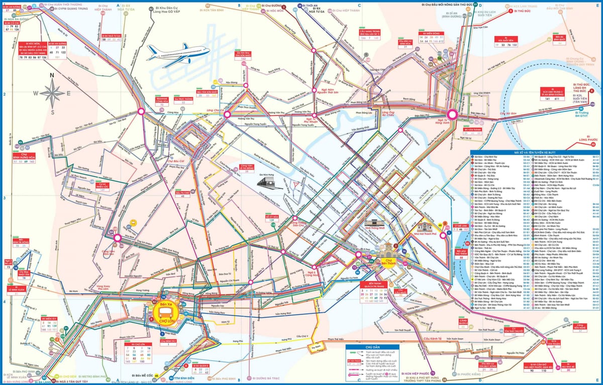 ho chi minh city bus zemljevid