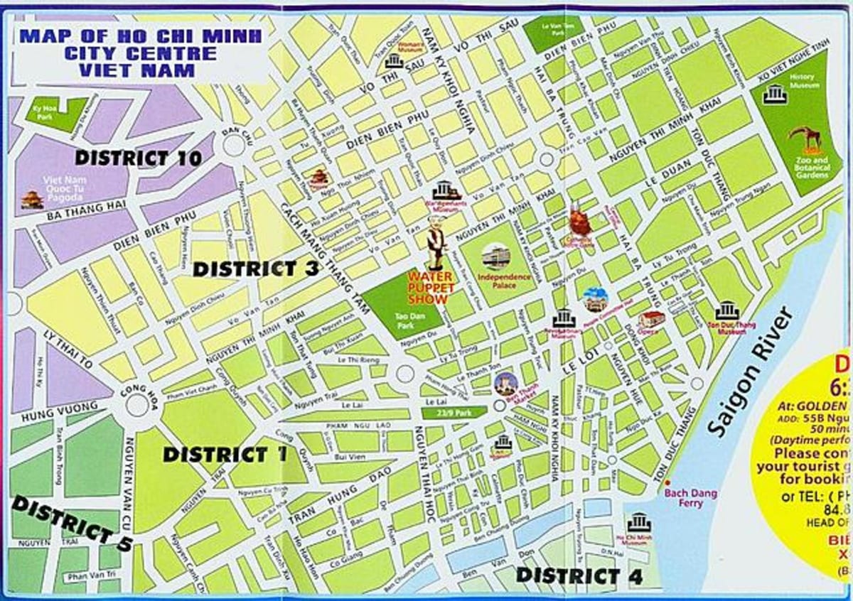 Zemljevid ho chi minh city center