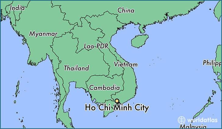 Zemljevid ho chi minh city svetu