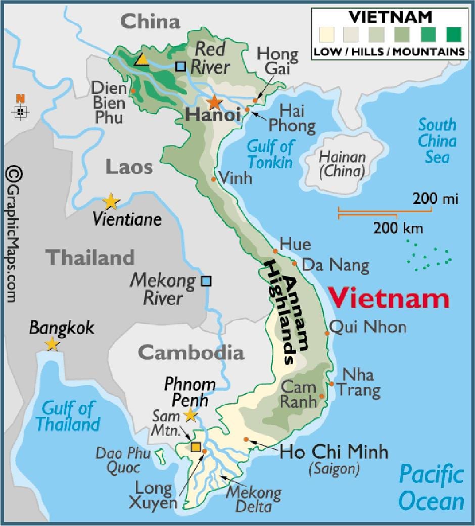 Zemljevid saigon na