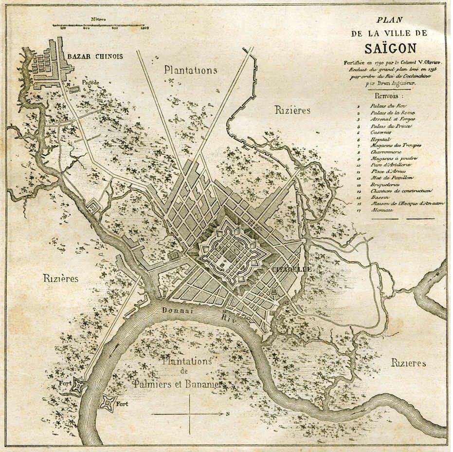 Zemljevid stare saigon