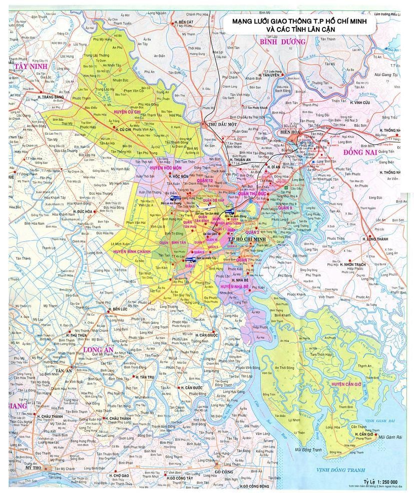 Zemljevid tp ho chi minh