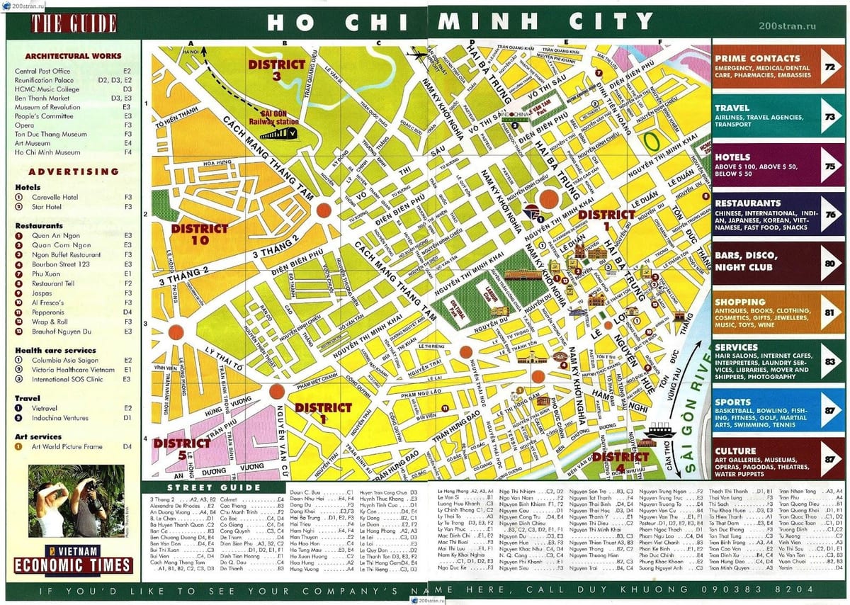 zemljevid ho chi minh vietnam